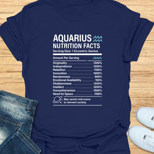 Aquarius Nutrition Label T-Shirt