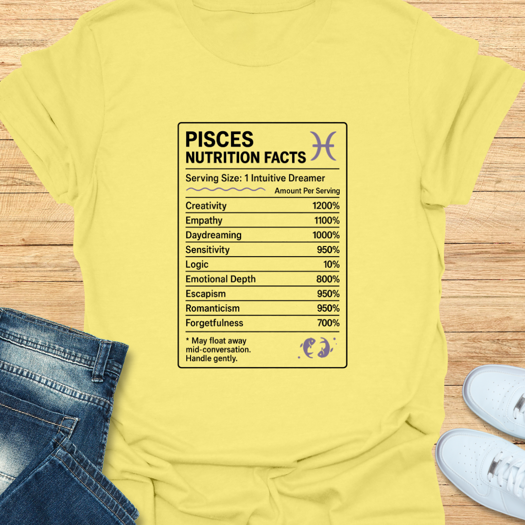 Pisces Nutrition Label T-Shirt