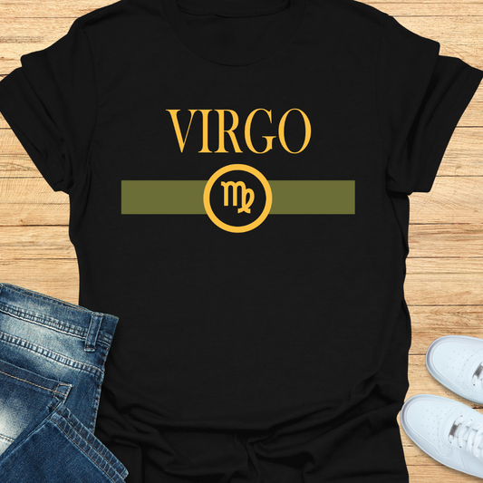 Virgo Luxury Nameplate Earth Scheme T-Shirt