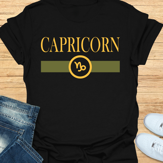 Capricorn Luxury Nameplate Earth Scheme T-Shirt