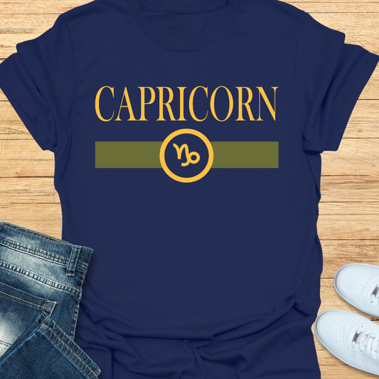 Capricorn Luxury Nameplate Earth Scheme T-Shirt