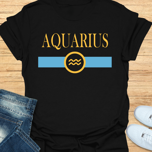 Aquarius Luxury Nameplate Air Scheme T-Shirt