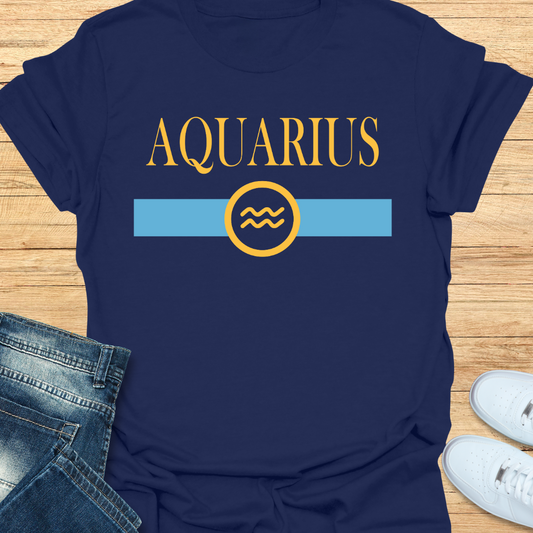 Aquarius Luxury Nameplate Air Scheme T-Shirt