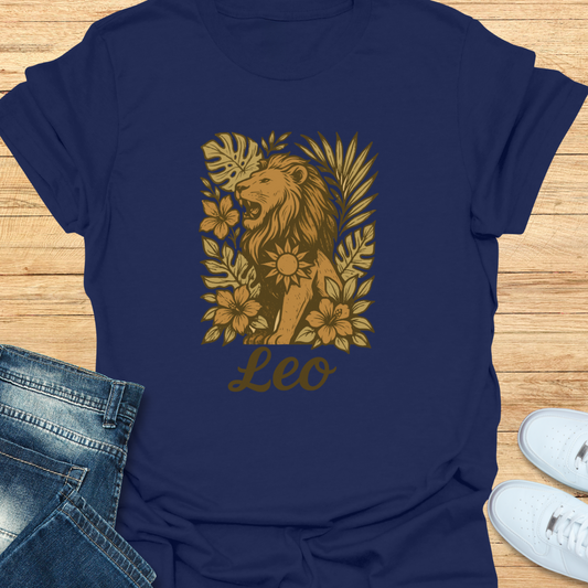 Leo Tropical Earth Tone T-Shirt