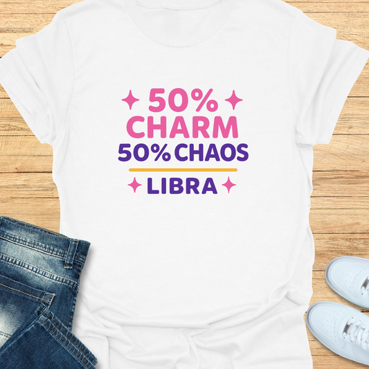 Libra 50% Charm, 50% Chaos T-Shirt