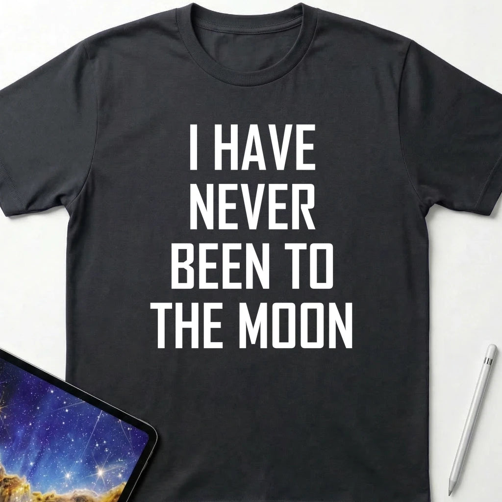 Never Been to the Moon T-Shirt Black
