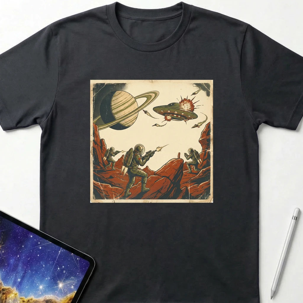 Space Battle T-Shirt Black