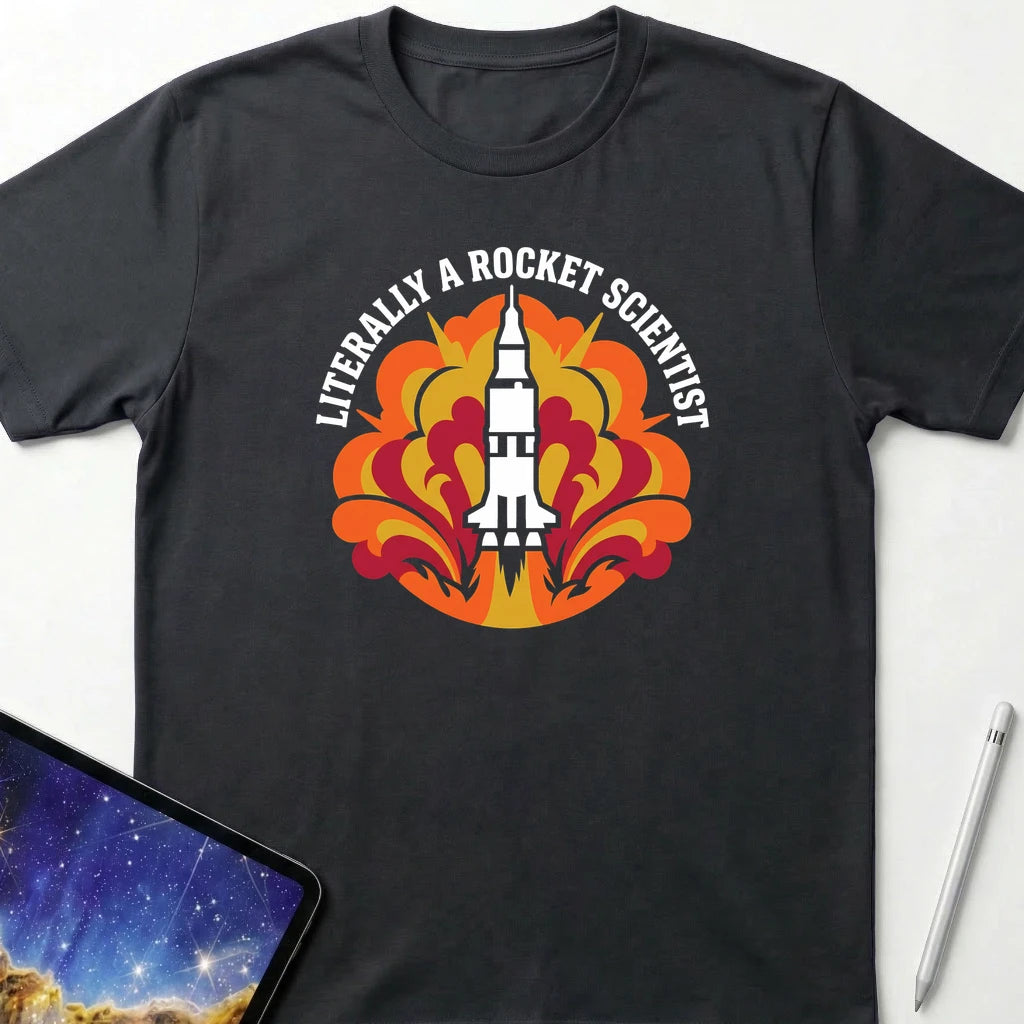 Literally a Rocket Scientist T-Shirt Black