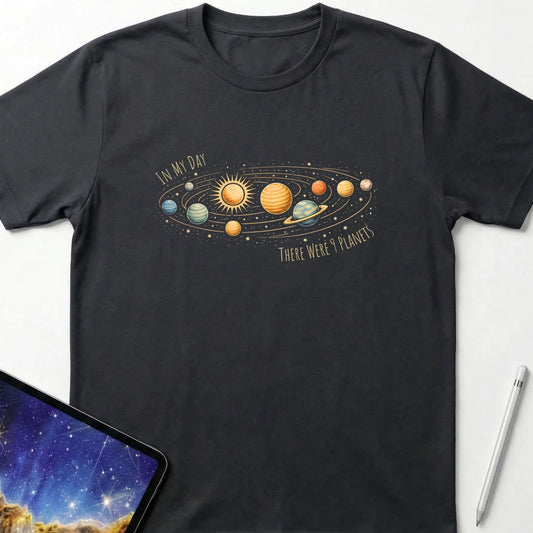 In My Day We Had Nine Planets T-Shirt Black