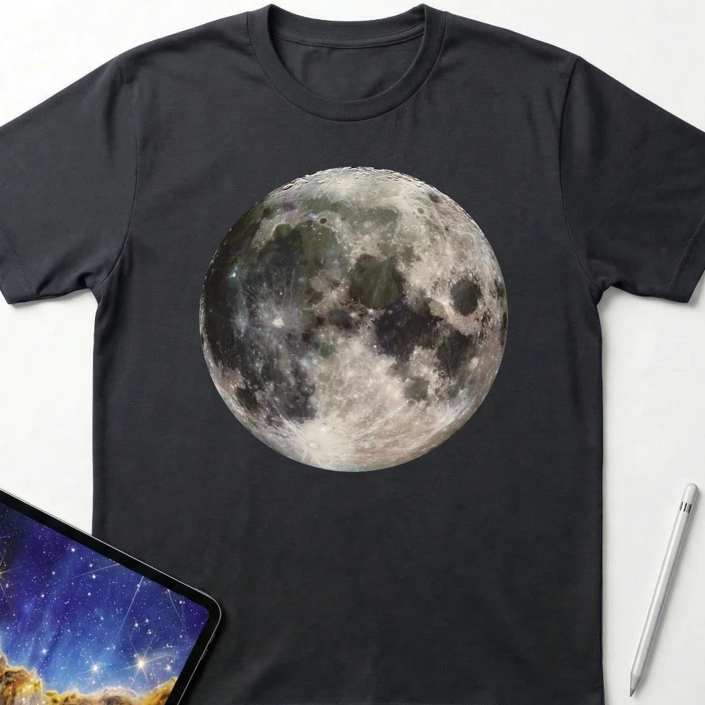 Detailed Moon T-Shirt Black