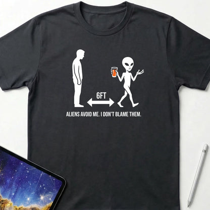 Aliens Avoid Me T-Shirt Black