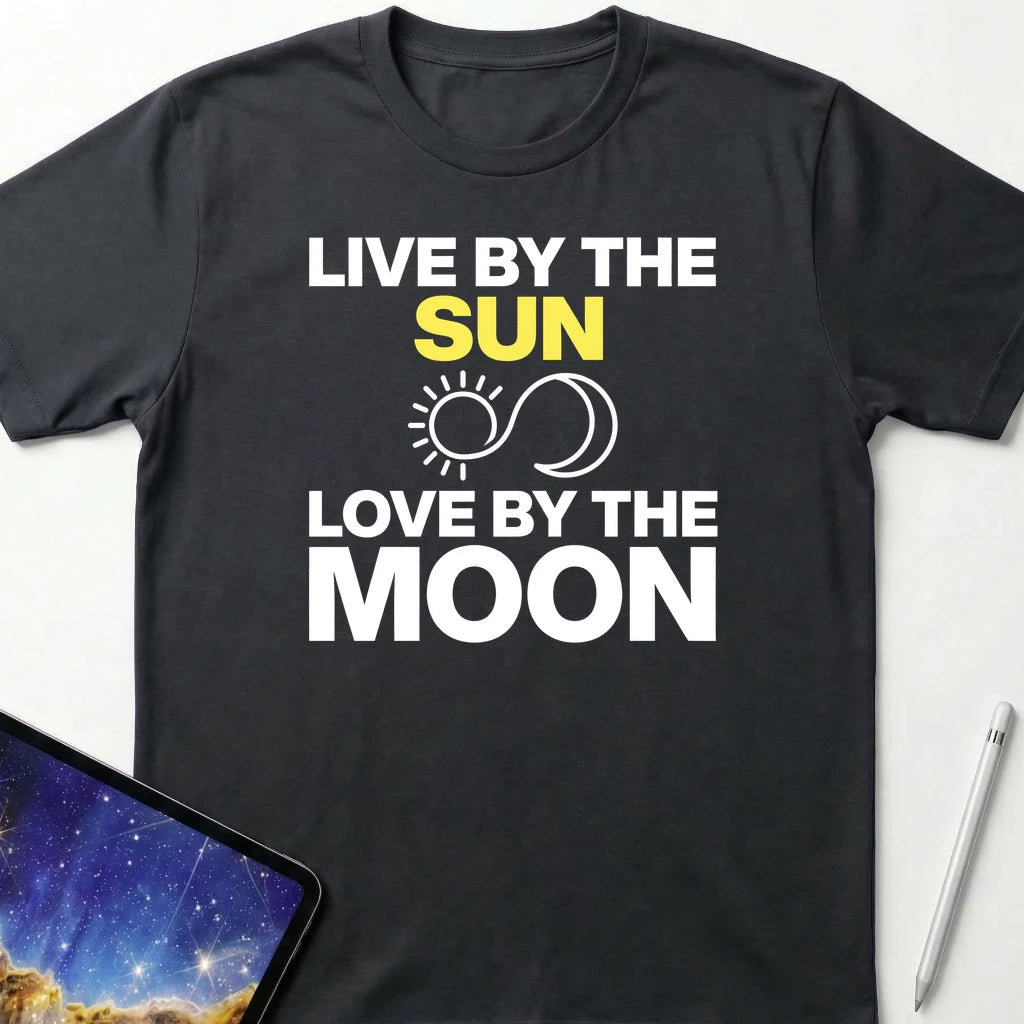 Live By The Sun Love By The Moon T-Shirt Black