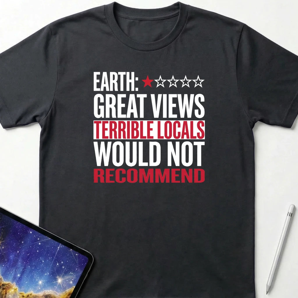 Earth 1 Star Rating T-Shirt Black
