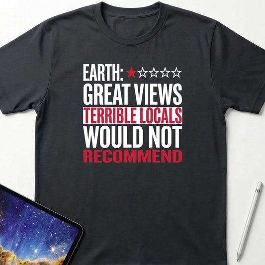 Earth 1 Star Rating T-Shirt Black