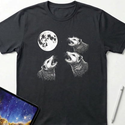 Possum Moon T-Shirt Black