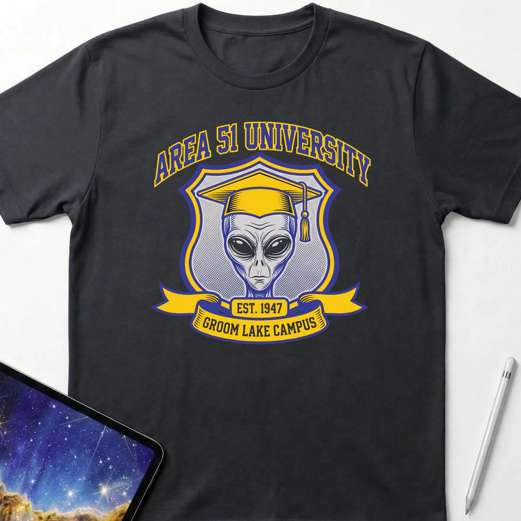 Area 51 University T-Shirt Black