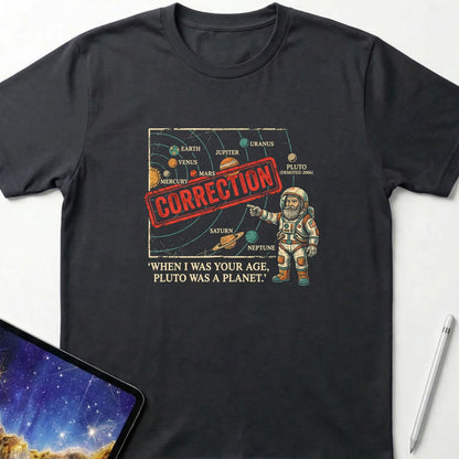 Pluto was a Planet T-Shirt Black