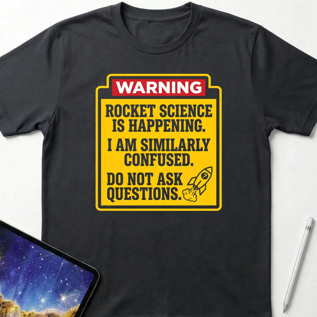 WARNING Rocket Science T-Shirt Black
