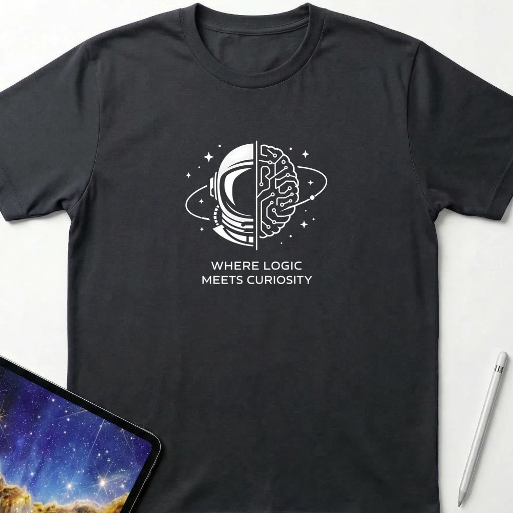 Where Curiosity Meets Logic T-Shirt Black