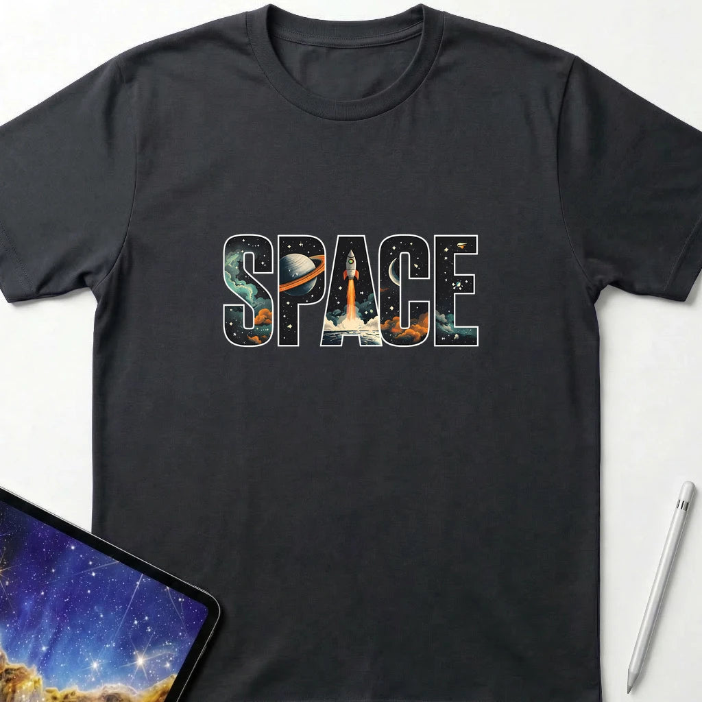 Window Into Space T-Shirt Black