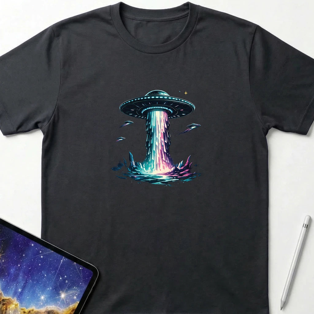Neon Descent T-Shirt Black