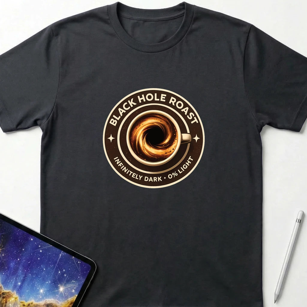 Black Hole Roast Coffee T-Shirt Black