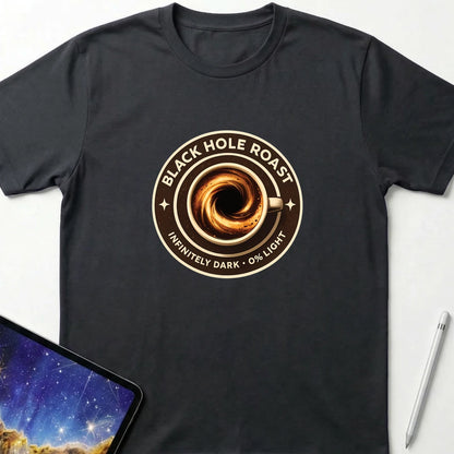 Black Hole Roast Coffee T-Shirt Black