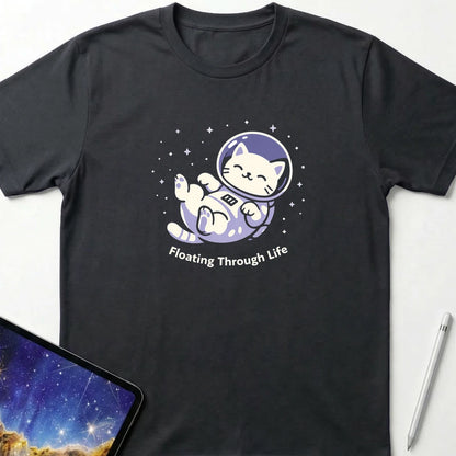 Floating Through Life T-Shirt Black