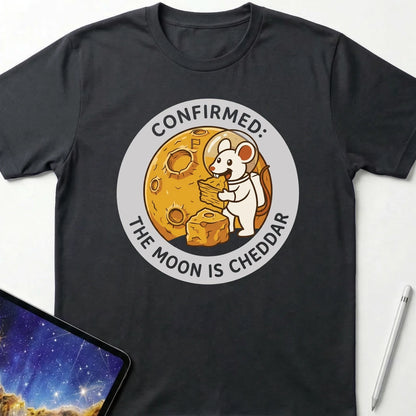 The Moon is Cheese T-Shirt Black