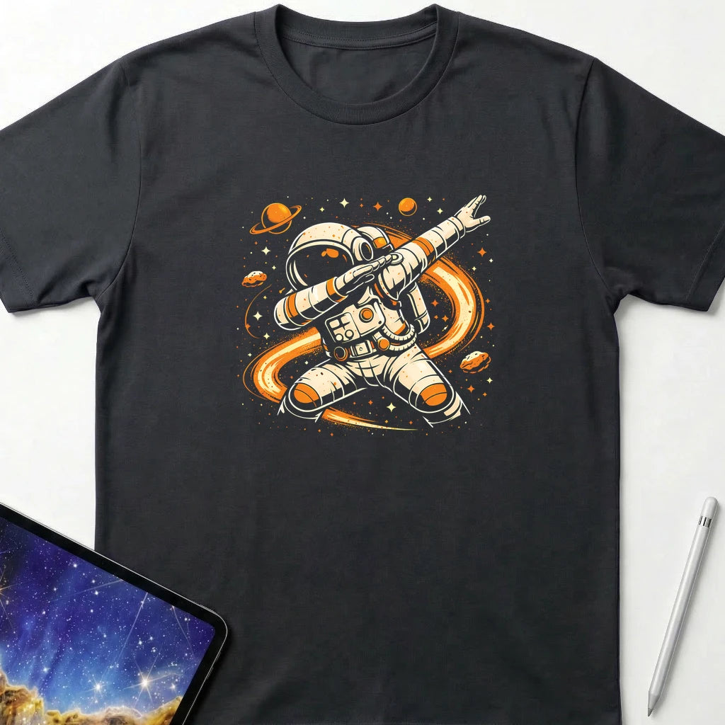 Dabbing Astronaut T-Shirt Black