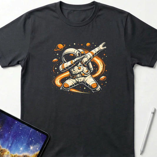 Dabbing Astronaut T-Shirt Black