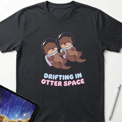 Drifting in Otter Space T-Shirt Black