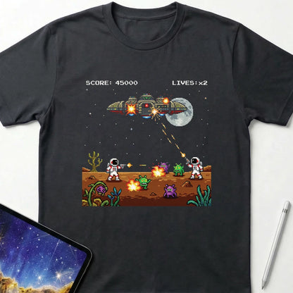 16-bit Space War T-Shirt Black