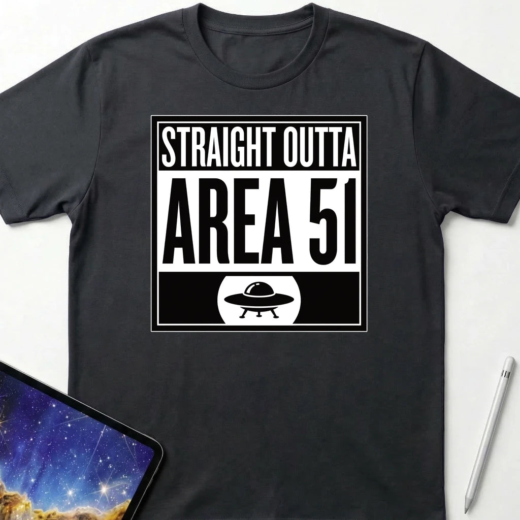 Straight Outta Area 51 T-Shirt Black