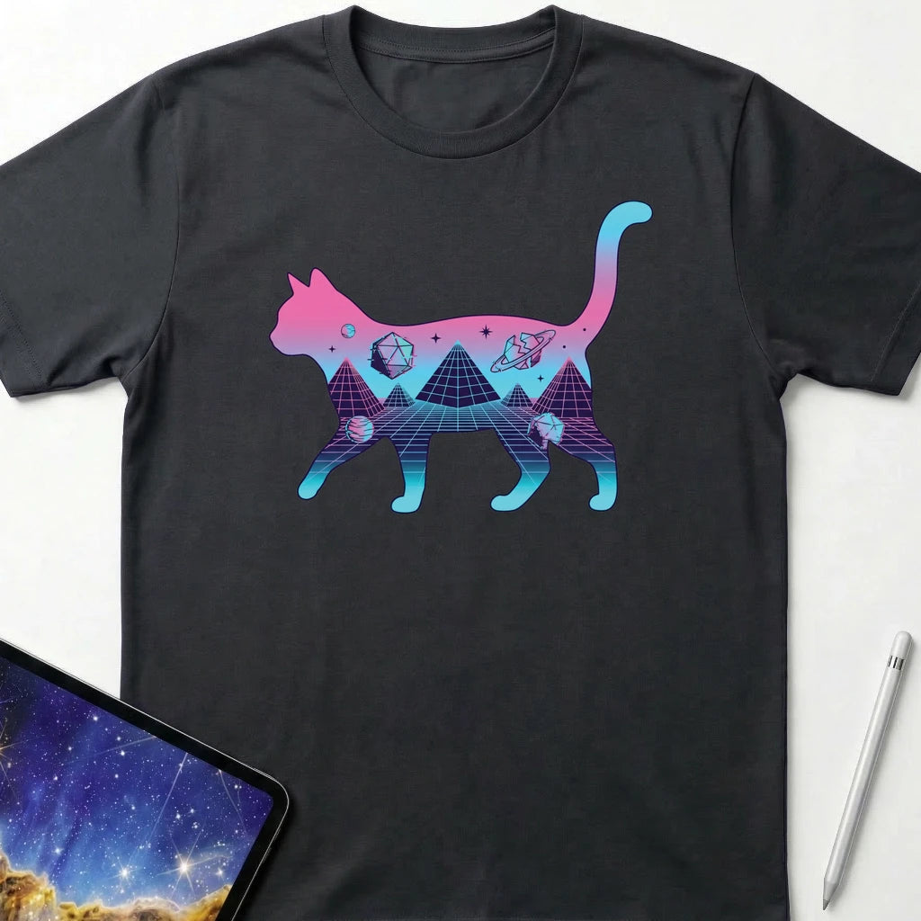 Retro-Futuristic Feline Black