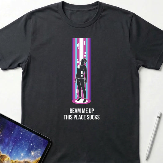 Beam Me Up T-Shirt Black