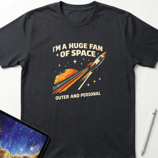 I'm a Huge Fan of Space T-Shirt Black