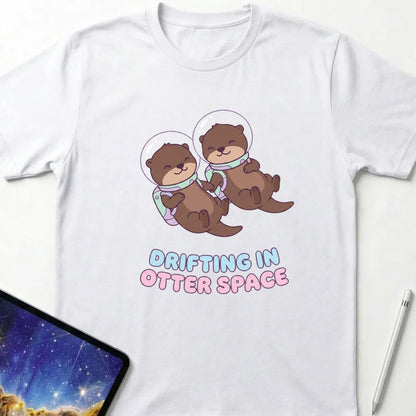 Drifting in Otter Space T-Shirt White