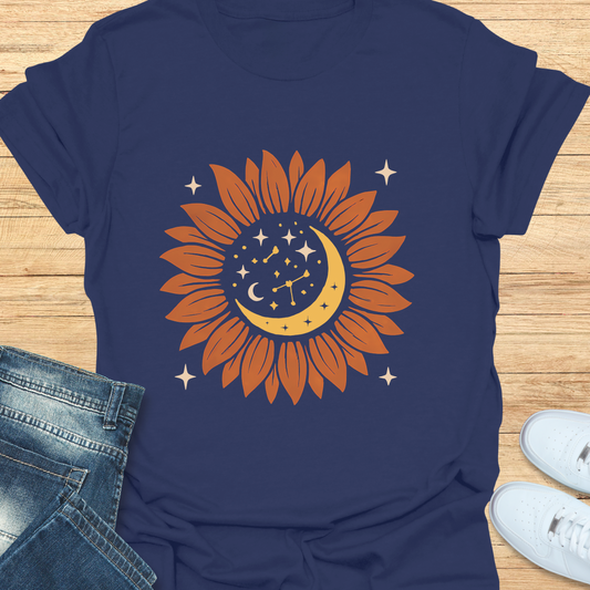 Bold Moonlit Sunflower T-Shirt