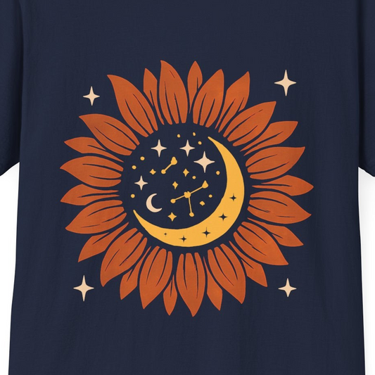 Bold Moonlit Sunflower T-Shirt