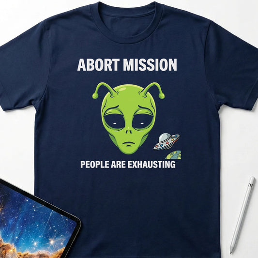 Abort Mission T-Shirt Navy