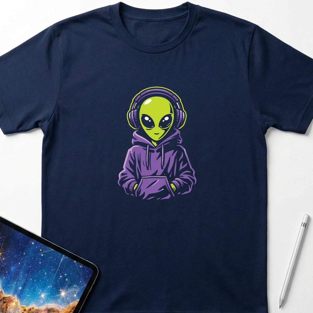 Alien Frequency T-Shirt Navy