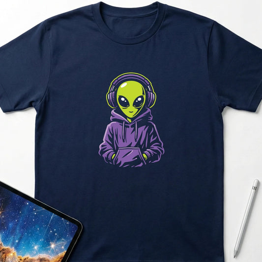 Alien Frequency T-Shirt Navy