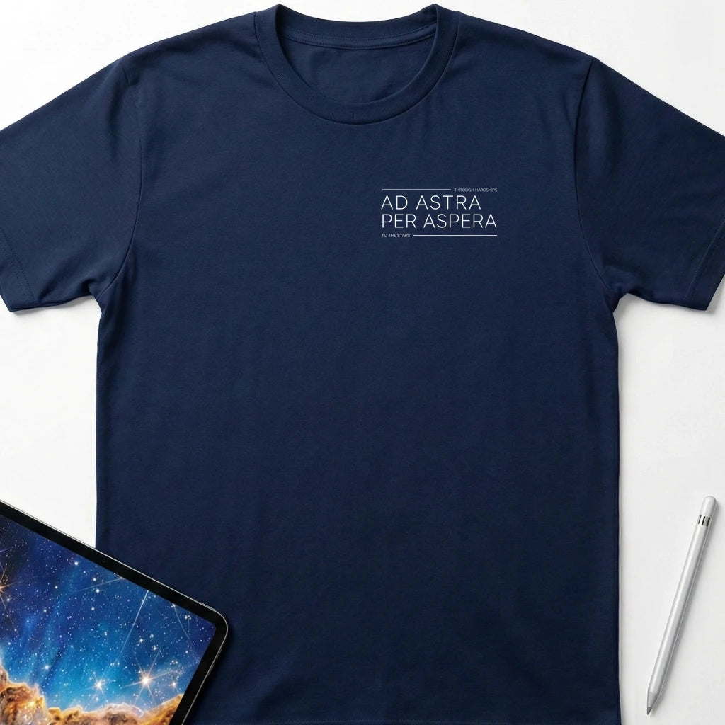 Per Aspera To the Stars T-Shirt Navy