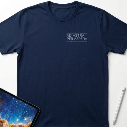 Per Aspera To the Stars T-Shirt Navy