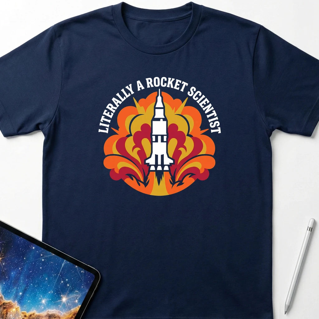 Literally a Rocket Scientist T-Shirt Navy