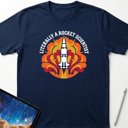 Literally a Rocket Scientist T-Shirt Navy