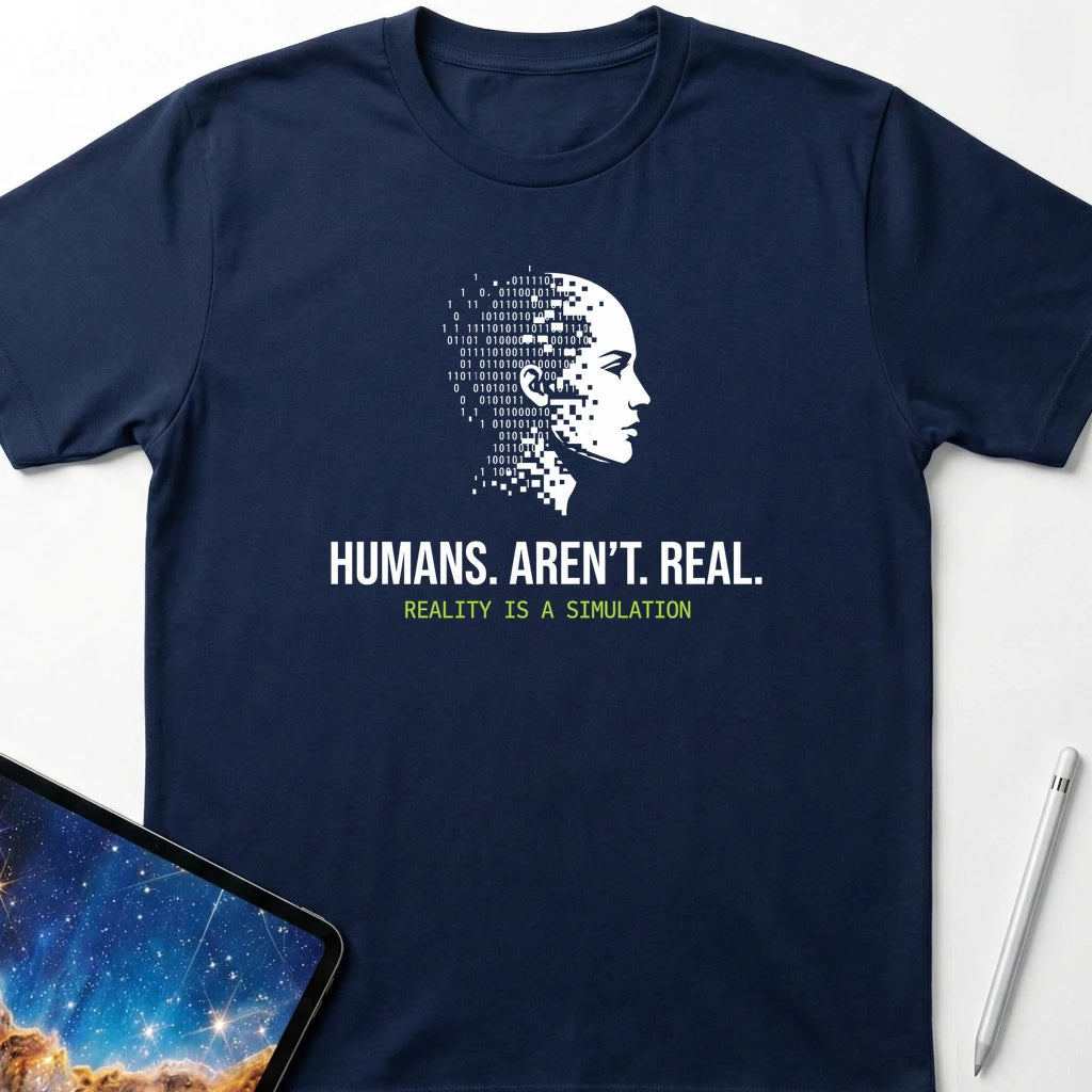 Humans Aren't Real T-Shirt Navy