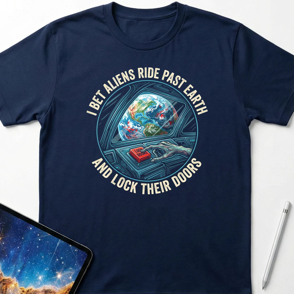 Alien Ride Past T-Shirt Navy