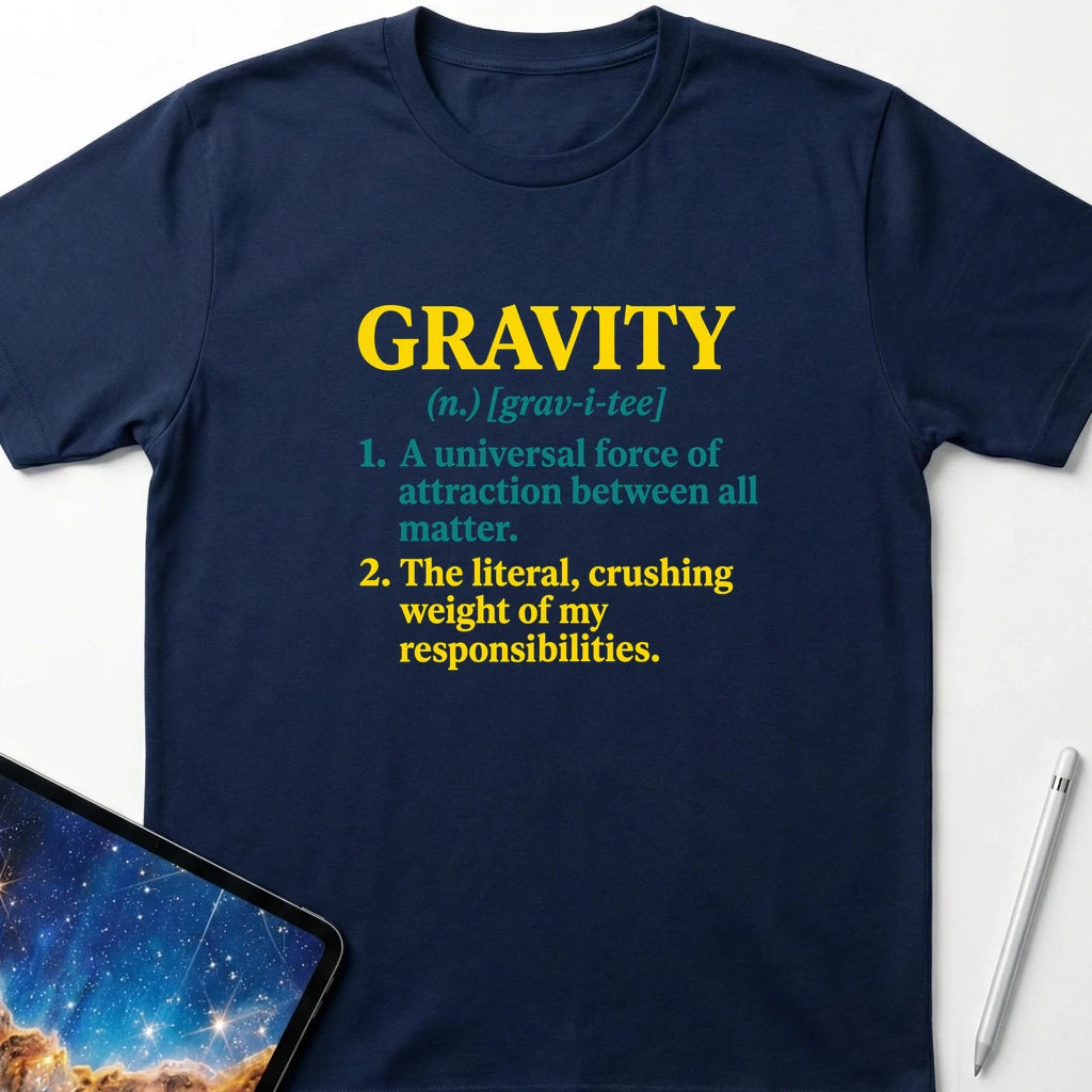 Gravity Definition T-Shirt Navy